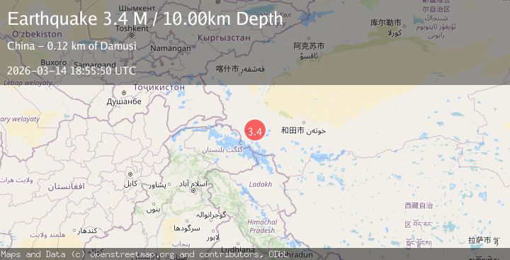 Map of Kashmir-Xinjiang border region