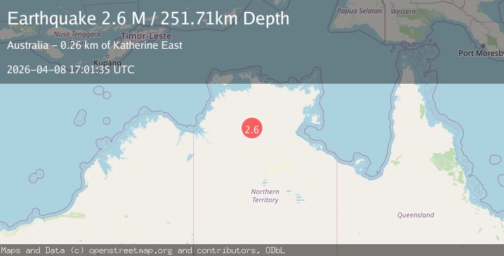 Map of Northern Territory, Australia