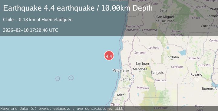 Map of off the coast of Coquimbo, Chile