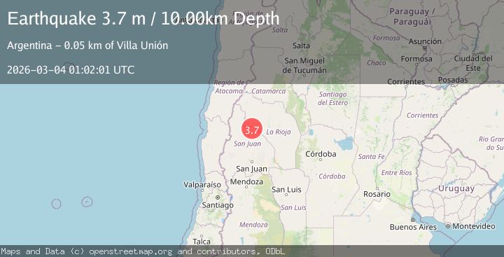 Map of San Juan, Argentina