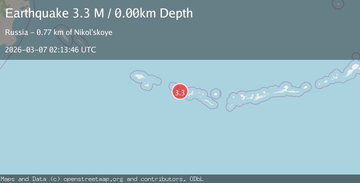 Map of Rat Islands, Aleutian Islands, Alaska