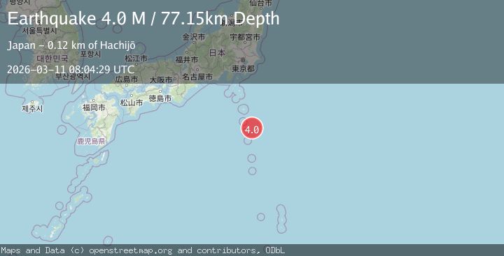 Map of Izu Islands, Japan region