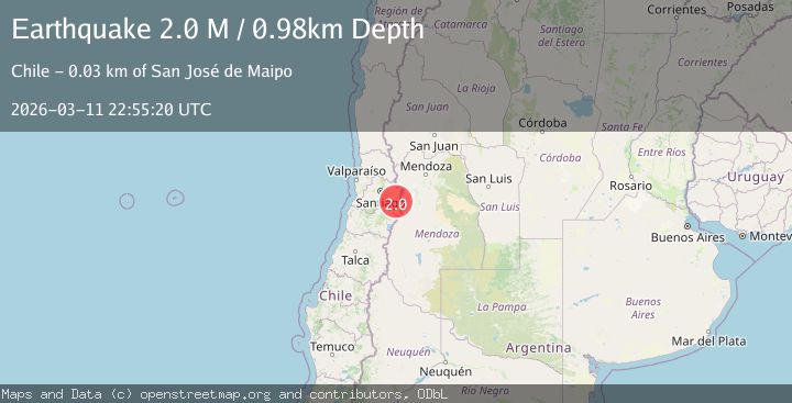 Map of Region Metropolitana, Chile