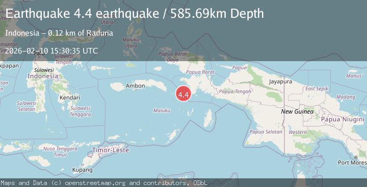 Map of Papua region, Indonesia