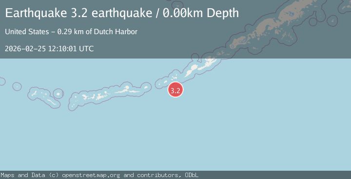 Map of Fox Islands, Aleutian Islands, Alaska