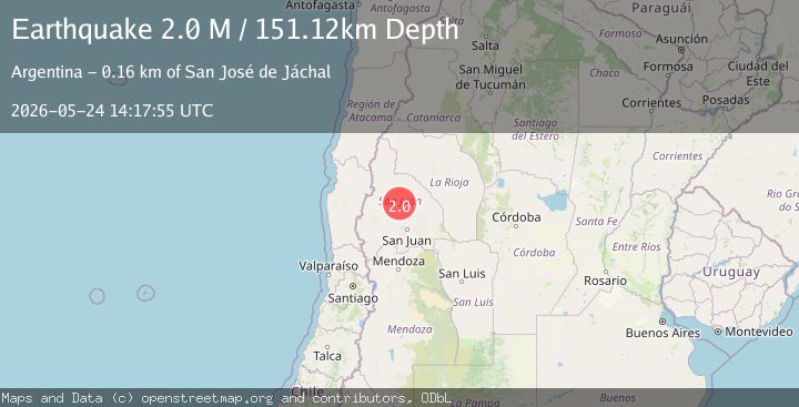 Map of San Juan, Argentina