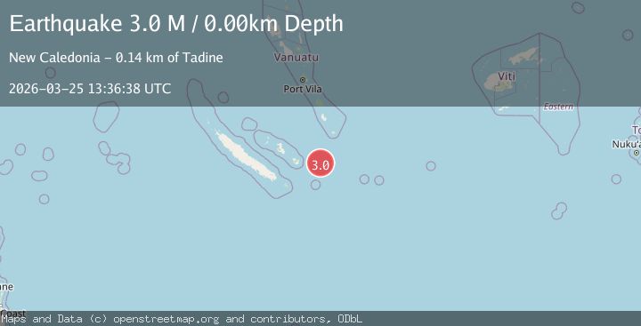 Map of southeast of the Loyalty Islands