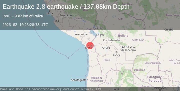 Map of Peru-Bolivia border region