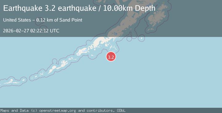 Map of south of Alaska