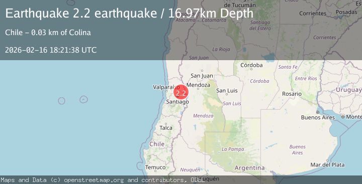 Map of Region Metropolitana, Chile