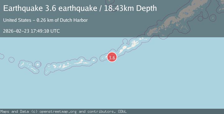 Map of Fox Islands, Aleutian Islands, Alaska