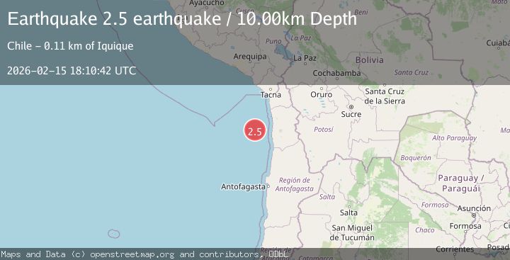 Map of off the coast of Tarapaca, Chile