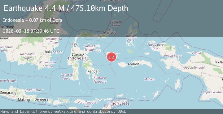 Map of Ceram Sea, Indonesia