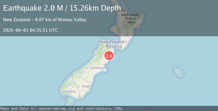 Map of Kaikoura District, New Zealand