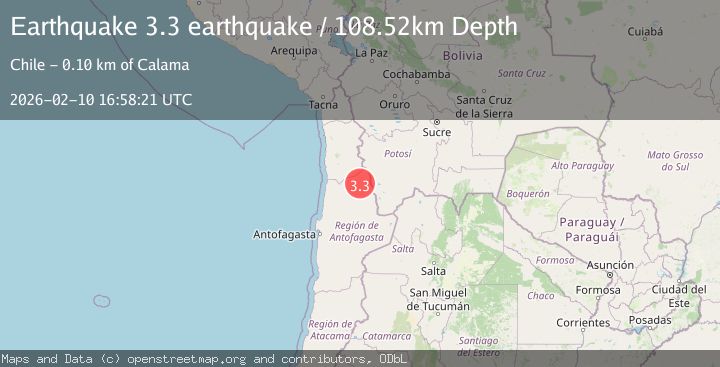 Map of Antofagasta, Chile