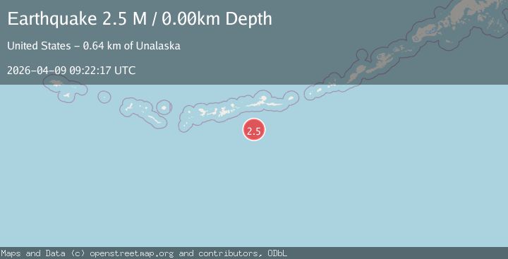 Map of Andreanof Islands, Aleutian Islands, Alaska