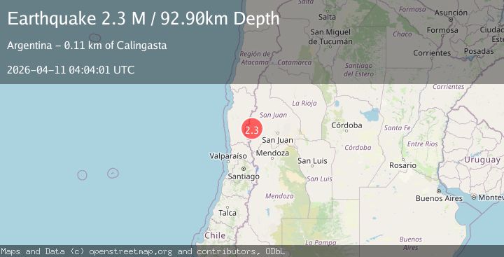 Map of San Juan, Argentina