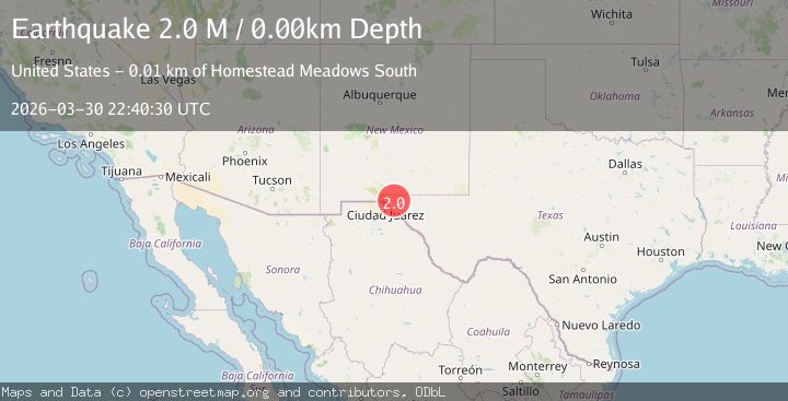 Map of New Mexico-Texas-Chihuahua border region