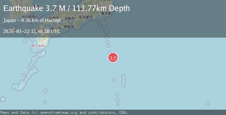 Map of Izu Islands, Japan region
