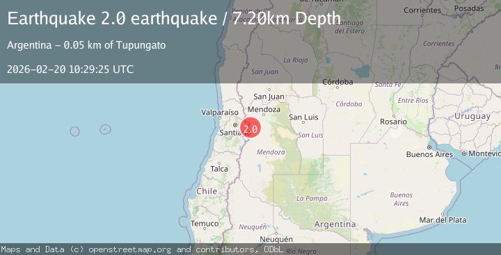 Map of Mendoza, Argentina