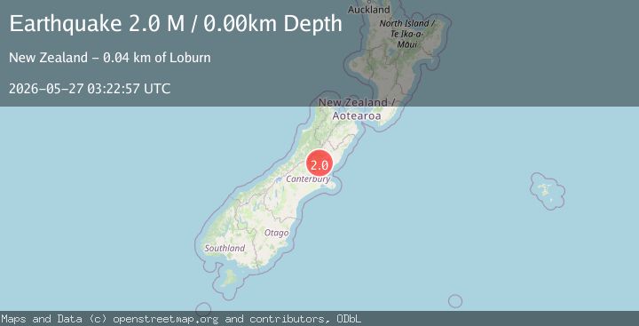 Map of Hurunui District, New Zealand