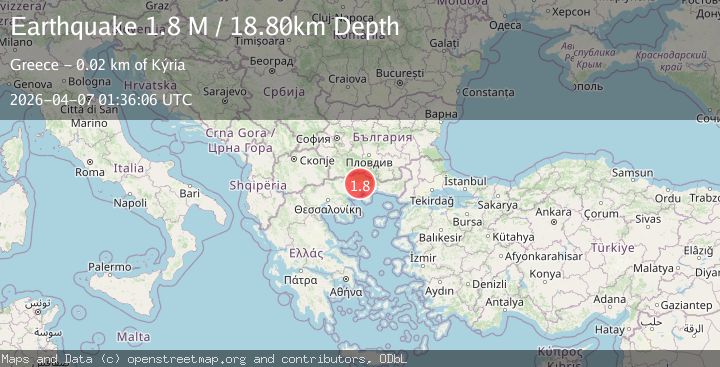 Map of Greece-Bulgaria border region