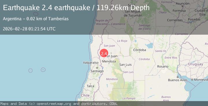 Map of San Juan, Argentina