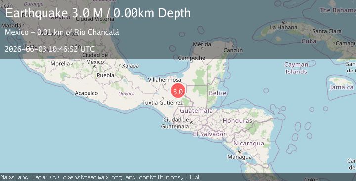 Map of Chiapas, Mexico