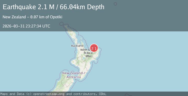 Map of off the east coast of the North Island of New Zealand