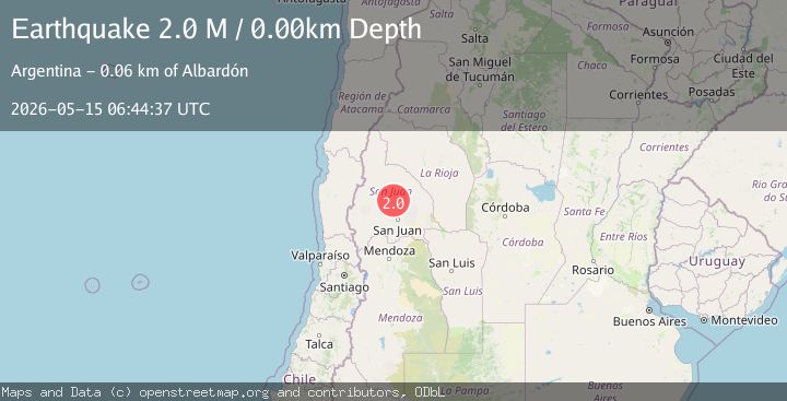 Map of San Juan, Argentina