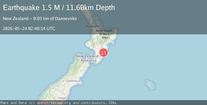 Map of Central Hawke's Bay District, New Zealand