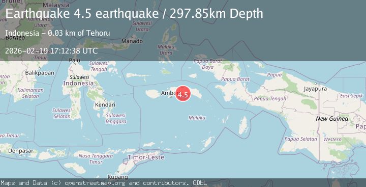 Map of Seram, Indonesia