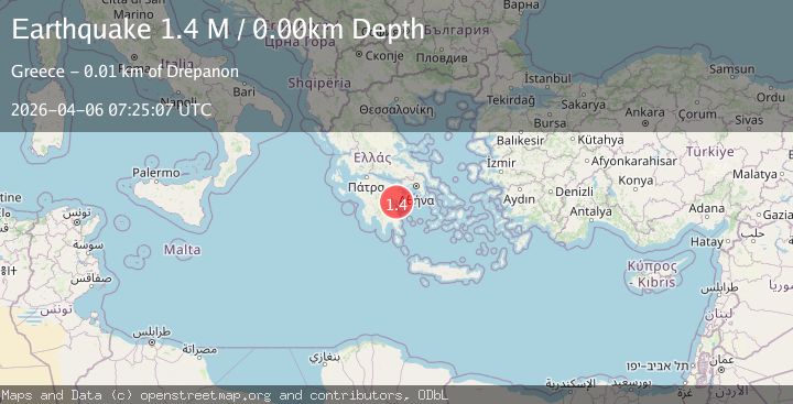 Map of Offshore southern Greece