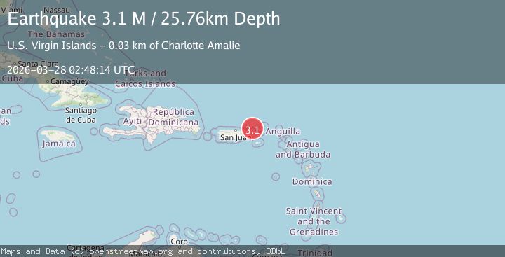 Map of Virgin Islands region
