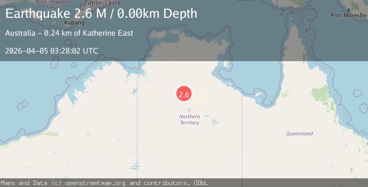 Map of Northern Territory, Australia