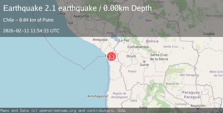Map of Tarapaca, Chile
