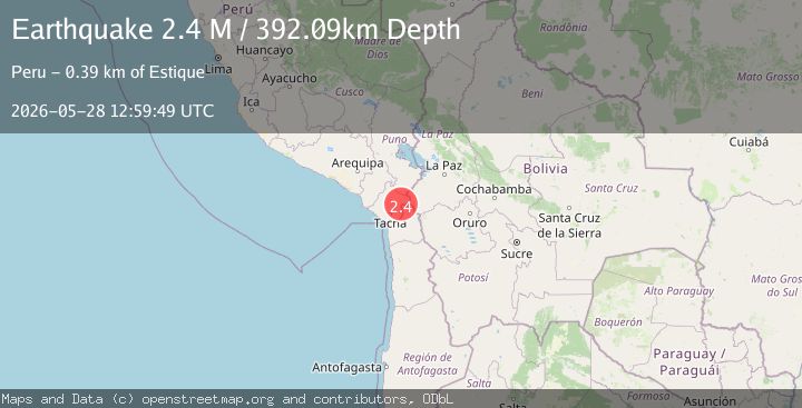 Map of Peru-Bolivia border region