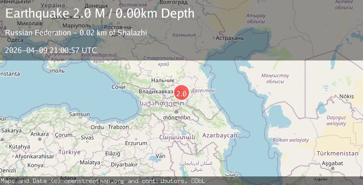 Map of Caucasus region, Russia