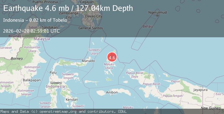 Map of Halmahera, Indonesia