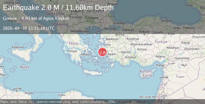 Map of Dodecanese Islands, Greece