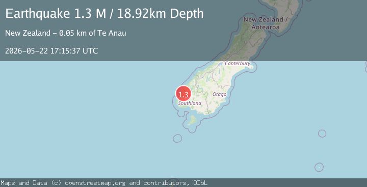 Map of South Island of New Zealand