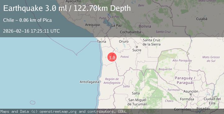 Map of Tarapaca, Chile