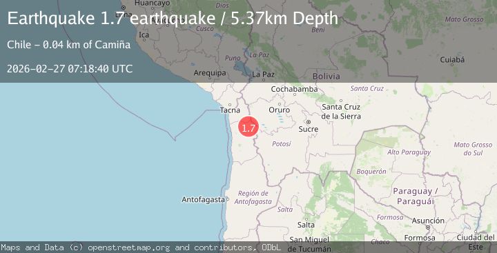 Map of Tarapaca, Chile