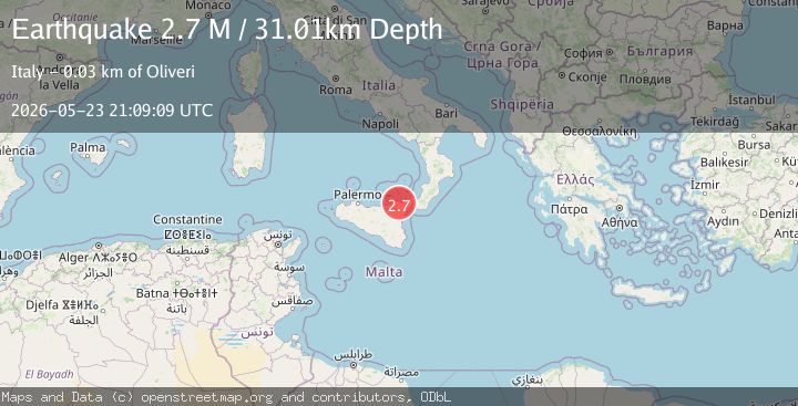 Map of Sicily, Italy