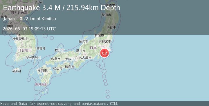 Map of near the south coast of Honshu, Japan