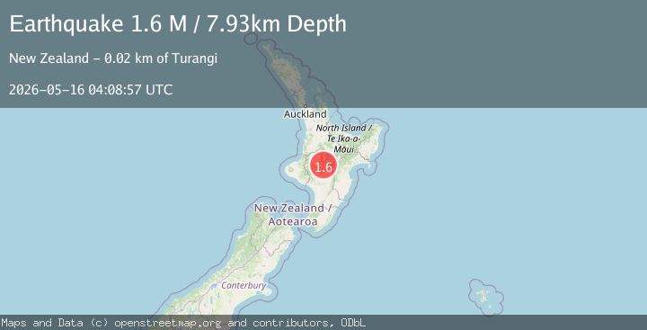 Map of Taupo District, New Zealand