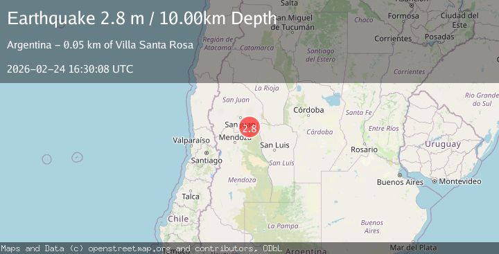 Map of San Juan, Argentina