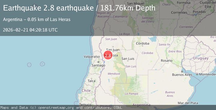 Map of Mendoza, Argentina