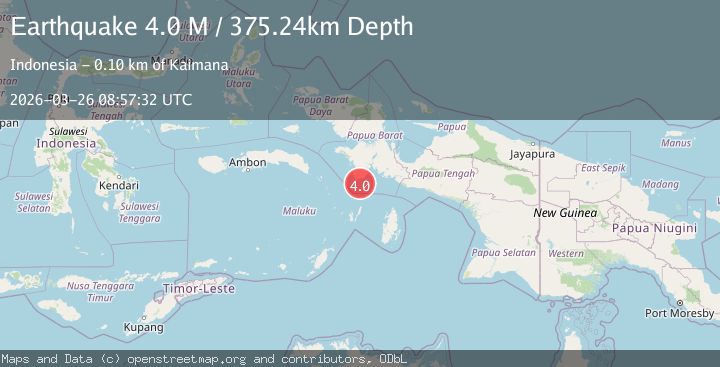 Map of Papua region, Indonesia