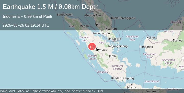 Map of northern Sumatra, Indonesia